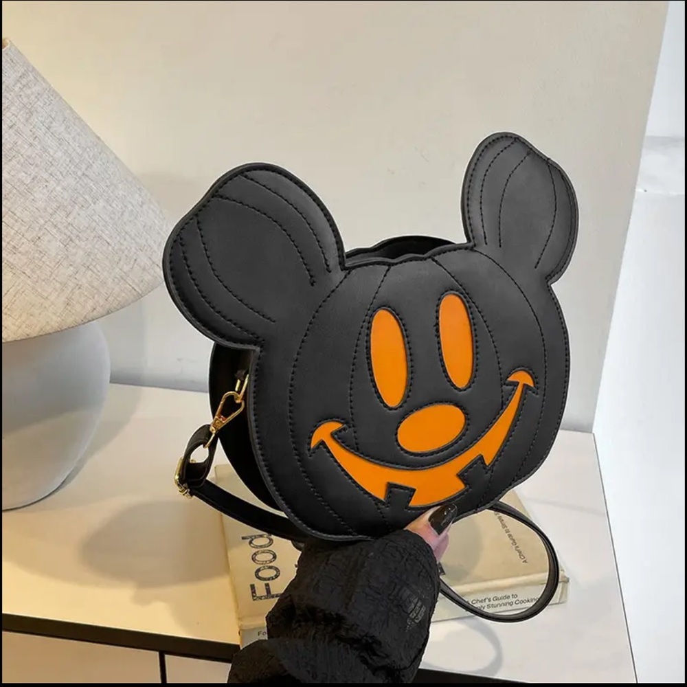 Pumpkin Mickey Mouse Crossbody Bag - Picture 3 of 5